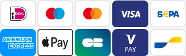 Betaalproviders overzicht. Betaling is mogelijk met: Ideal, Maestro Mastercard, Visa, Sepa, American Express, Apple pay, Carte Si, Carte Bancaire, Vpay en Bancontact