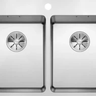 blanco andano 340 340 if a 525248 dubbele keukenspoelbak rvs vlakbouw of opbouw excenter 1