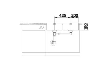 blanco andano 400 400 if 522985 dubbele keukenspoelbak rvs vlakbouw of opbouw 5