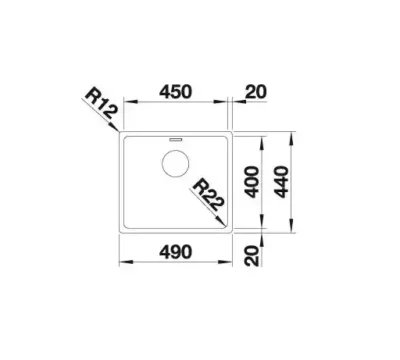 blanco andano 450 if 522961 enkele keukenspoelbak rvs vlakbouw of opbouw 3