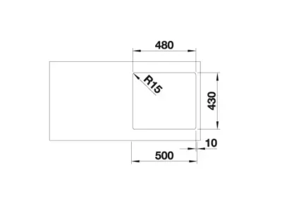 blanco andano 450 if 522961 enkele keukenspoelbak rvs vlakbouw of opbouw 4
