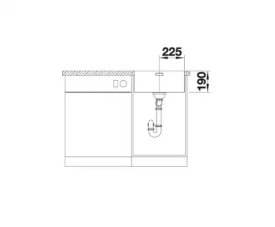 blanco andano 450 if 522961 enkele keukenspoelbak rvs vlakbouw of opbouw 5