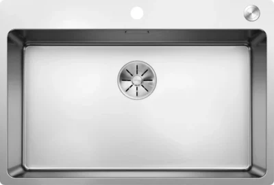 blanco andano 700 if a 525246 enkele keukenspoelbak rvs vlakbouw of opbouw excenter 1