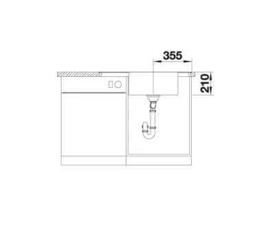 blanco andano xl 6 s if compact 523001 keukenspoelbak rechts rvs vlakbouw of opbouw excenter 5