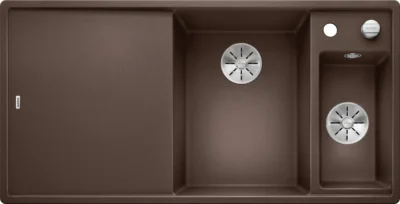 blanco axia 6 s 523482 keukenspoelbak rechts silgranit cafe opbouw excenter 1