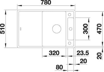 blanco axia iii 45 s 523177 keukenspoelbak silgranit wit omkeerbaar opbouw excenter 4