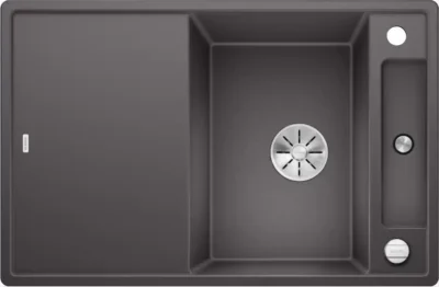 blanco axia iii 45 s 523184 keukenspoelbak silgranit rotsgrijs omkeerbaar opbouw excenter 1