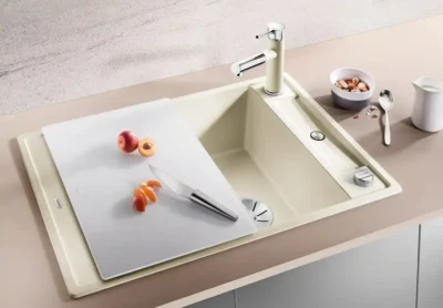 blanco axia iii 45 s 523187 keukenspoelbak silgranit wit omkeerbaar opbouw excenter 2