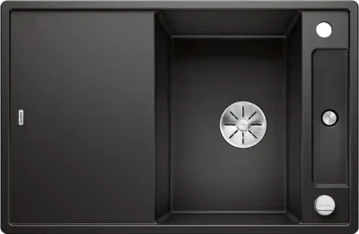 blanco axia iii 45 s 525840 keukenspoelbak silgranit zwart omkeerbaar opbouw excenter 1