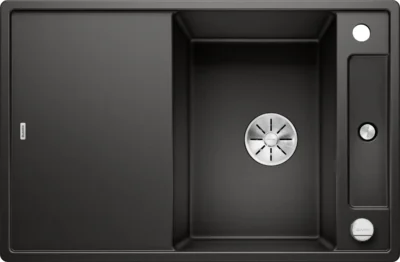 blanco axia iii 45 s 525841 keukenspoelbak silgranit zwart omkeerbaar opbouw excenter 1