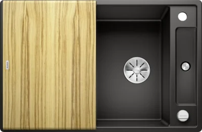 blanco axia iii 45 s 525841 keukenspoelbak silgranit zwart omkeerbaar opbouw excenter 2