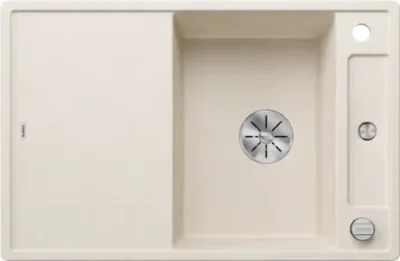 blanco axia iii 45 s 527035 keukenspoelbak silgranit zacht wit omkeerbaar opbouw excenter 1