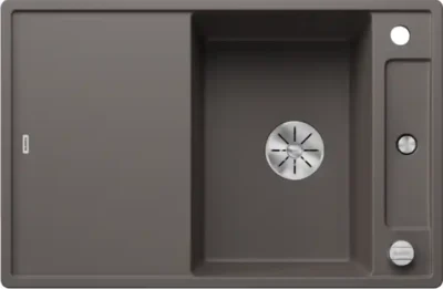 blanco axia iii 45 s 527218 keukenspoelbak silgranit vulkaangrijs omkeerbaar opbouw excenter 1