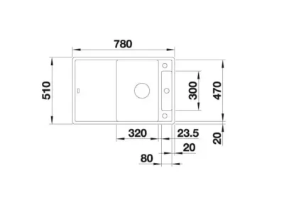 blanco axia iii 45 s 527219 keukenspoelbak silgranit vulkaangrijs omkeerbaar opbouw excenter 4