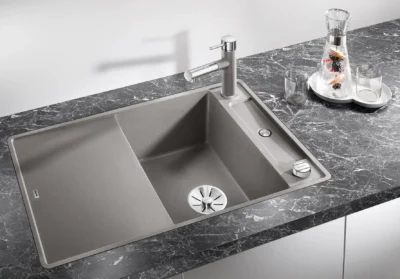 blanco axia iii 45 s f 523194 keukenspoelbak silgranit rotsgrijs omkeerbaar vlakbouw of onderbouw excenter 3