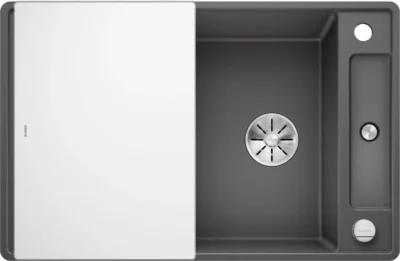 blanco axia iii 45 s f 523200 keukenspoelbak silgranit rotsgrijs omkeerbaar vlakbouw of onderbouw excenter 2