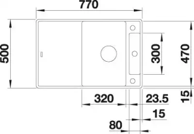 blanco axia iii 45 s f 523200 keukenspoelbak silgranit rotsgrijs omkeerbaar vlakbouw of onderbouw excenter 4