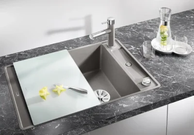 blanco axia iii 45 s f 525842 keukenspoelbak silgranit zwart omkeerbaar vlakbouw of onderbouw excenter 3