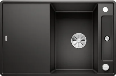 blanco axia iii 45 s f 525843 keukenspoelbak silgranit zwart omkeerbaar vlakbouw of onderbouw excenter 1