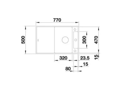 blanco axia iii 45 s f 527038 keukenspoelbak silgranit zacht wit omkeerbaar vlakbouw of onderbouw excenter 4