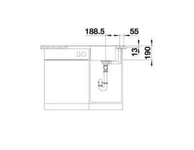 blanco axia iii 45 s f 527038 keukenspoelbak silgranit zacht wit omkeerbaar vlakbouw of onderbouw excenter 6