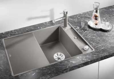 blanco axia iii 45 s f 527220 keukenspoelbak silgranit vulkaangrijs omkeerbaar vlakbouw of onderbouw excenter 2