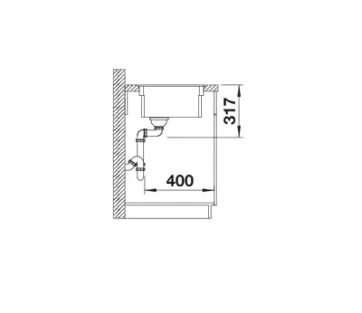 blanco axia iii 45 s f 527221 keukenspoelbak silgranit vulkaangrijs omkeerbaar vlakbouw of onderbouw excenter 5