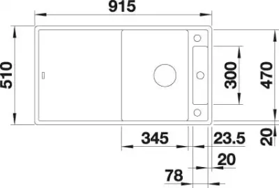 blanco axia iii 5 s 523212 keukenspoelbak silgranit tartufo omkeerbaar opbouw excenter 4