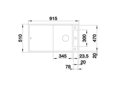 blanco axia iii 5 s 523215 keukenspoelbak silgranit antraciet omkeerbaar opbouw excenter 4