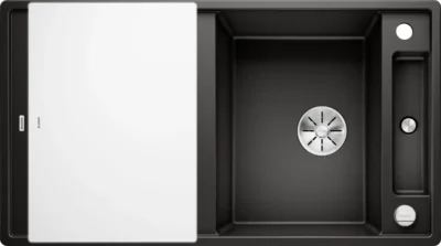 blanco axia iii 5 s 525844 keukenspoelbak silgranit zwart omkeerbaar opbouw excenter 2