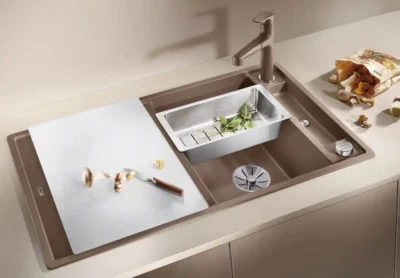 blanco axia iii 5 s 527222 keukenspoelbak silgranit vulkaangrijs omkeerbaar opbouw excenter 2