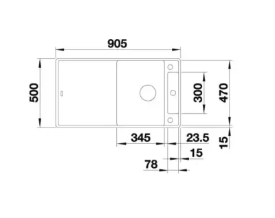 blanco axia iii 5 s f 523231 keukenspoelbak silgranit antraciet omkeerbaar vlakbouw of onderbouw excenter 4