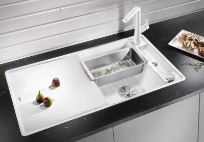 blanco axia iii 5 s f 527225 keukenspoelbak silgranit vulkaangrijs omkeerbaar vlakbouw of onderbouw excenter 2