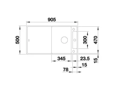 blanco axia iii 5 s f 527225 keukenspoelbak silgranit vulkaangrijs omkeerbaar vlakbouw of onderbouw excenter 4