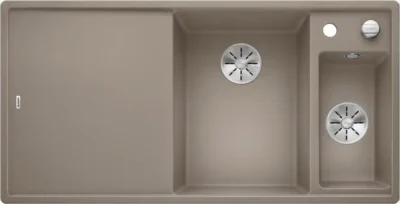 blanco axia iii 6 s 523469 keukenspoelbak rechts silgranit tartufo opbouw excenter 1