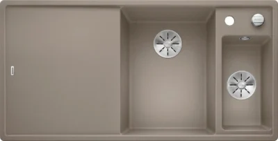 blanco axia iii 6 s 523480 keukenspoelbak rechts silgranit tartufo opbouw excenter 1