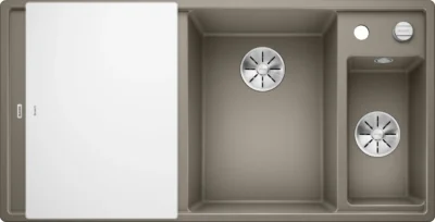 blanco axia iii 6 s 523480 keukenspoelbak rechts silgranit tartufo opbouw excenter 2