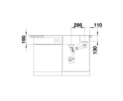 blanco axia iii 6 s 527043 keukenspoelbak links silgranit zacht wit opbouw excenter 6