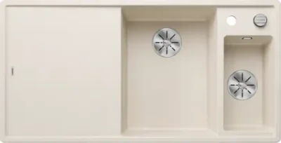 blanco axia iii 6 s 527046 keukenspoelbak rechts silgranit zacht wit opbouw excenter 1