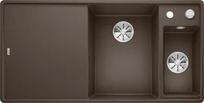 blanco axia iii 6 s f 523488 anderhalve keukenspoelbak rechts silgranit cafe vlakbouw of onderbouw excenter 1