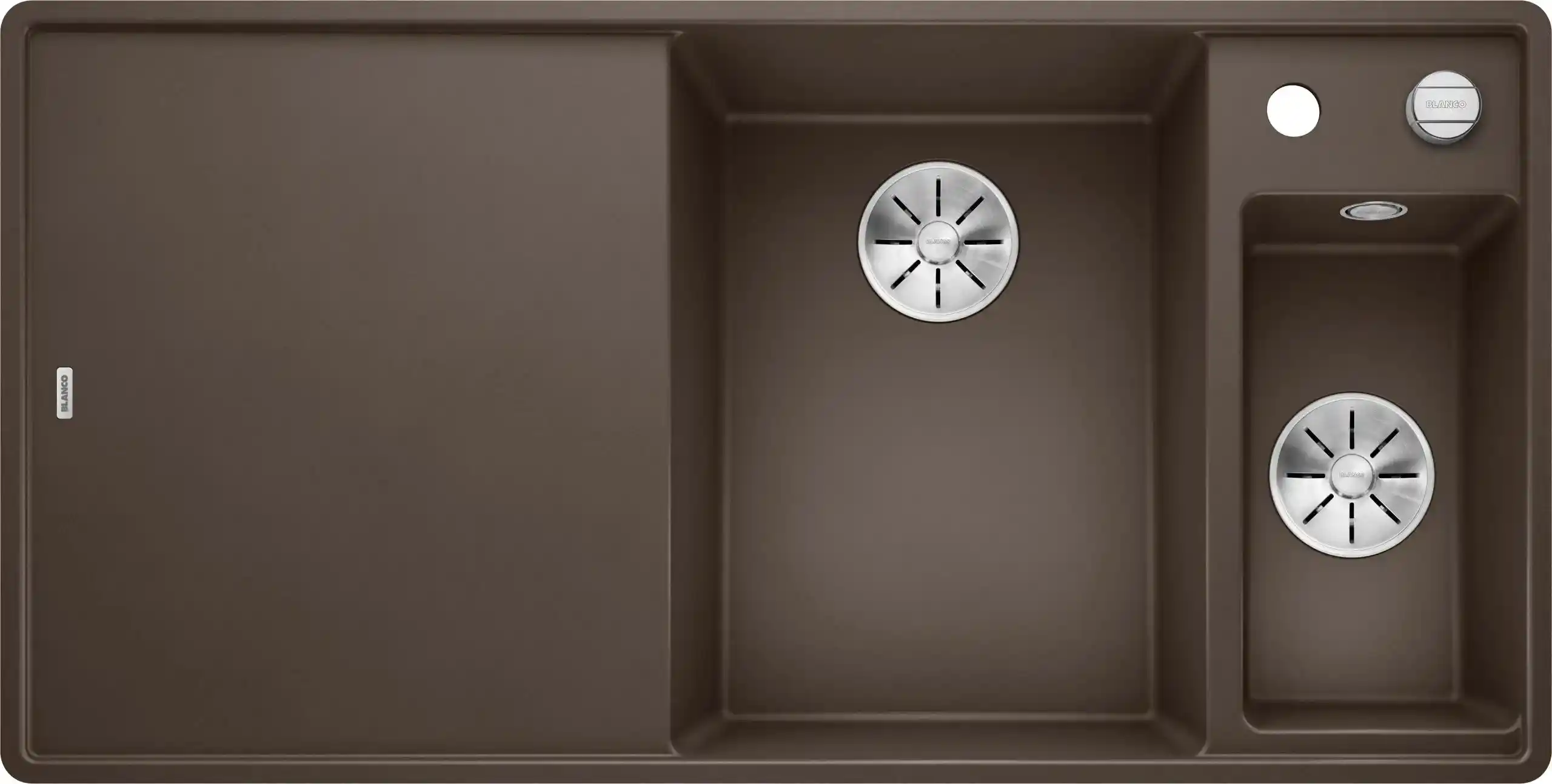 blanco axia iii 6 s f 523488 anderhalve keukenspoelbak rechts silgranit cafe vlakbouw of onderbouw excenter 1 blanco axia iii 6 s f 523488 anderhalve keukenspoelbak rechts silgranit cafe vlakbouw of onderbouw excenter 1