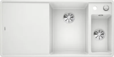blanco axia iii 6 s f 523492 anderhalve keukenspoelbak rechts silgranit wit vlakbouw of onderbouw excenter 1