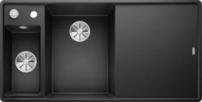 blanco axia iii 6 s f 524663 anderhalve keukenspoelbak links silgranit antraciet vlakbouw of onderbouw excenter 1