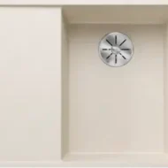 blanco axia iii 6 s f 527050 anderhalve keukenspoelbak rechts silgranit zacht wit vlakbouw of onderbouw excenter 1