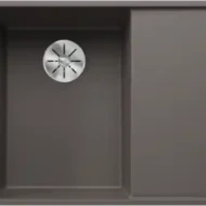 blanco axia iii 6 s f 527230 anderhalve keukenspoelbak links silgranit vulkaangrijs vlakbouw of onderbouw excenter 1