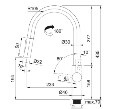 blanco axia iii 6 s f 527233 anderhalve keukenspoelbak rechts silgranit vulkaangrijs vlakbouw of onderbouw excenter 3