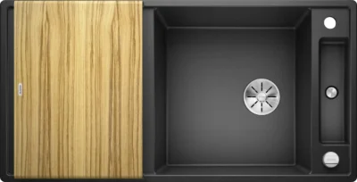 blanco axia iii xl 6 s 523500 keukenspoelbak silgranit antraciet omkeerbaar opbouw excenter 2