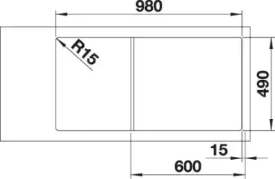 blanco axia iii xl 6 s 523501 keukenspoelbak silgranit rotsgrijs omkeerbaar opbouw excenter 7