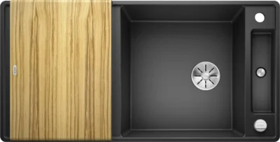 blanco axia iii xl 6 s f 523520 enkele keukenspoelbak silgranit antraciet omkeerbaar vlakbouw of onderbouw excenter 2