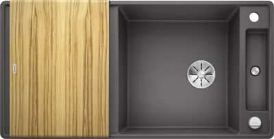 blanco axia iii xl 6 s f 523521 enkele keukenspoelbak silgranit rotsgrijs omkeerbaar vlakbouw of onderbouw excenter 2